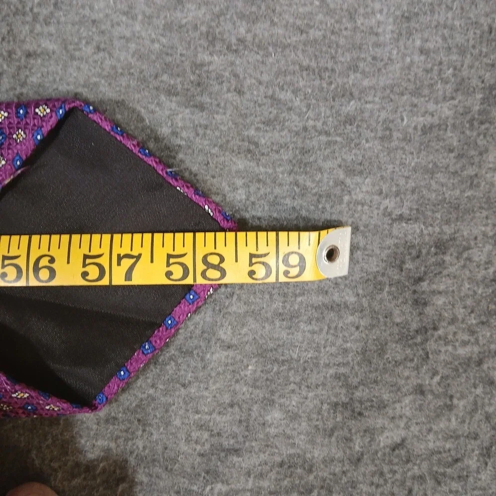 Van Heusen Necktie Mens OS‎ Purple Geometric Diamond Silk Classic Business Tie